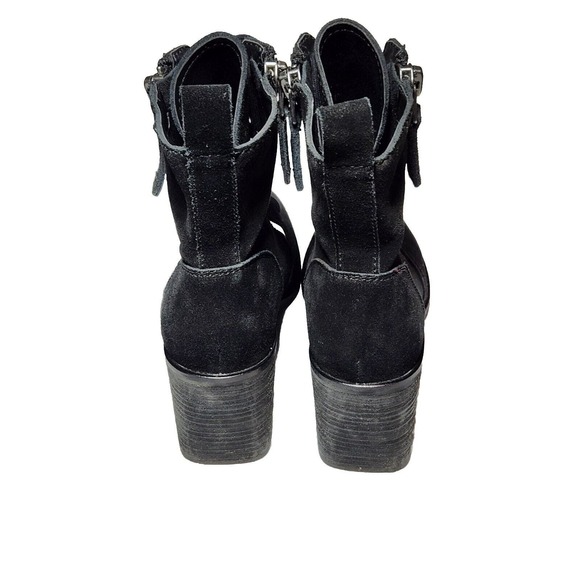 Dolce Vita Lela Black Suede Boot Size Women's Size 8.5 Double Zip - Picture 5 of 5